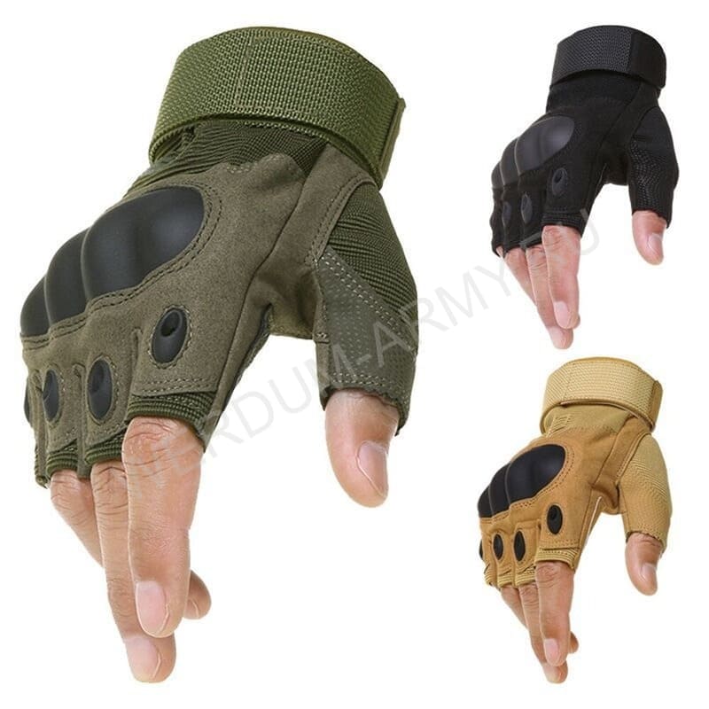  перчатки тактические без пальцев с кевларом Вердум-Арми