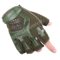 Тактические перчатки Mechanix без пальцев олива купить